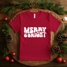 Load image into Gallery viewer, &quot;Merry &amp; Bright&quot; Shirt - (Youth)
