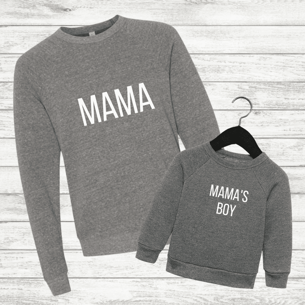 MAMA & MAMA's BOY Set Gray (Font: Caps)