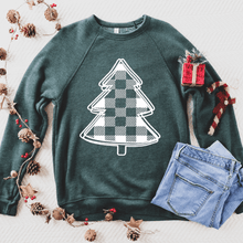 Load image into Gallery viewer, Plaid Christmas Tree Sweatshirt
